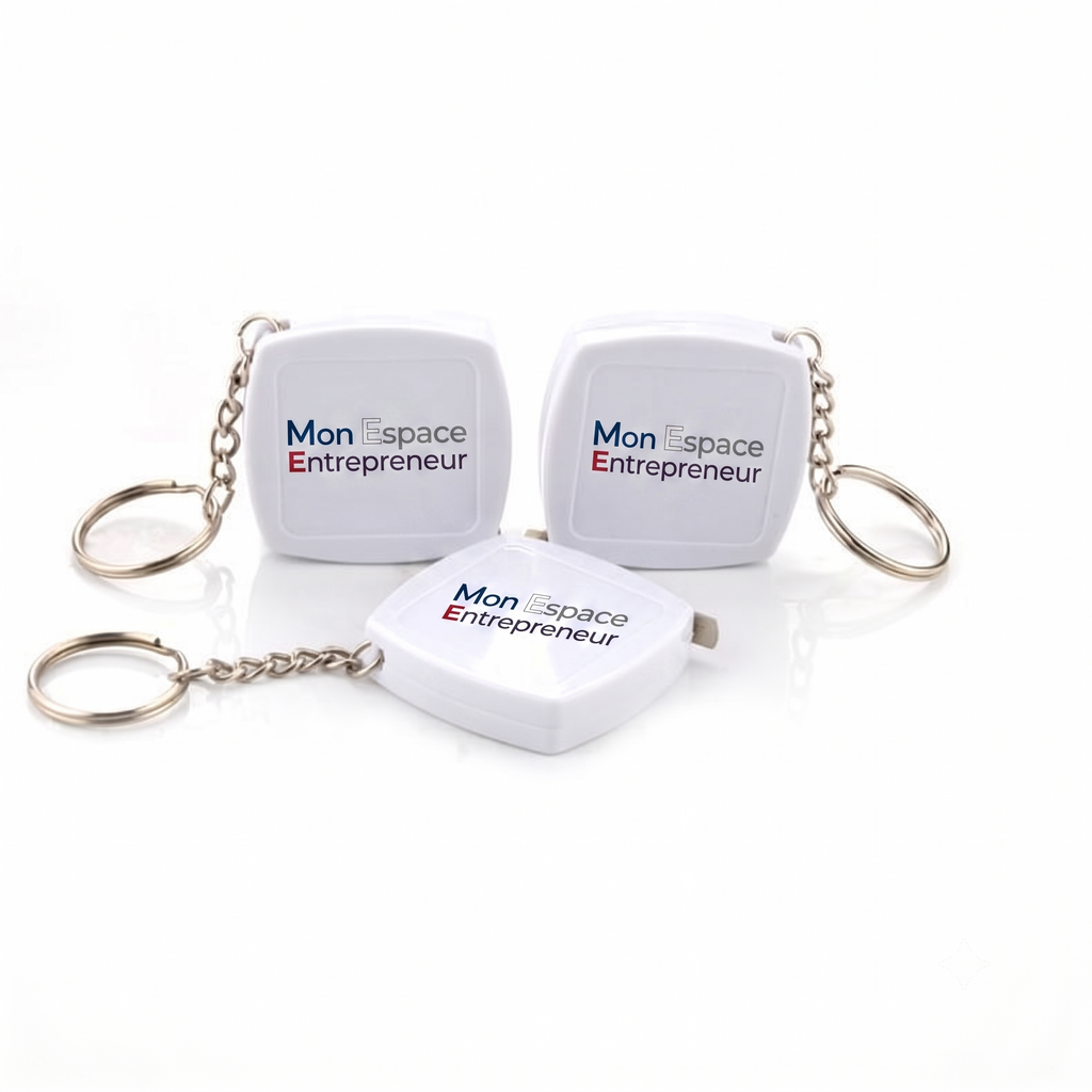 Ruban mesureur 2M avec porte clé.